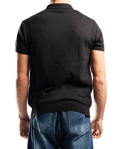 Knitted Quarter Zip Polo T-Shirt - Bundle of 3