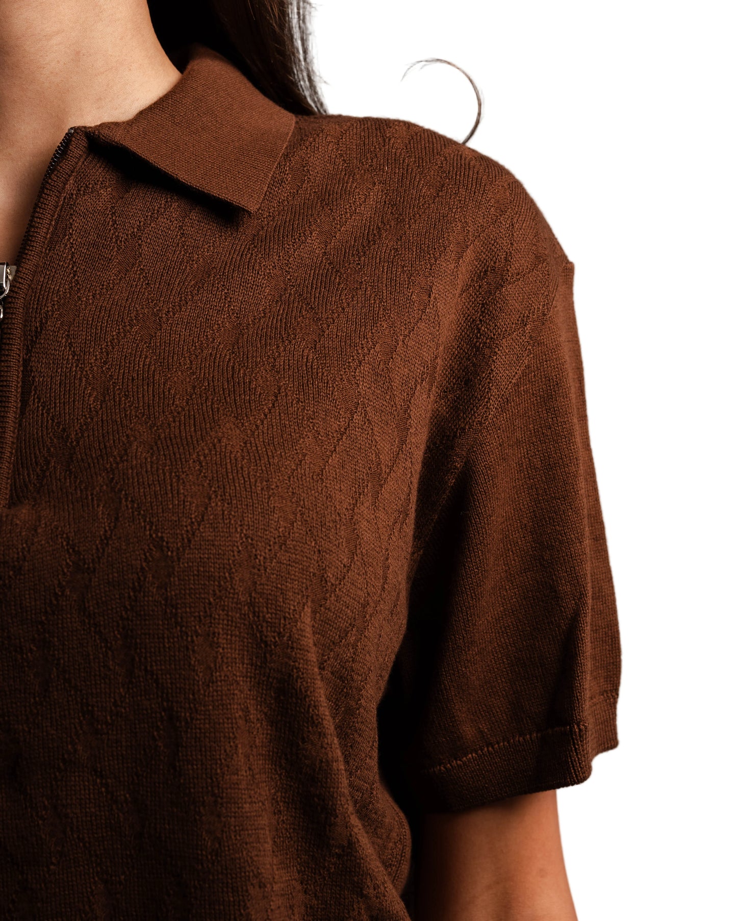 Knitted Quarter Zip Polo T-Shirt - Bundle of 3
