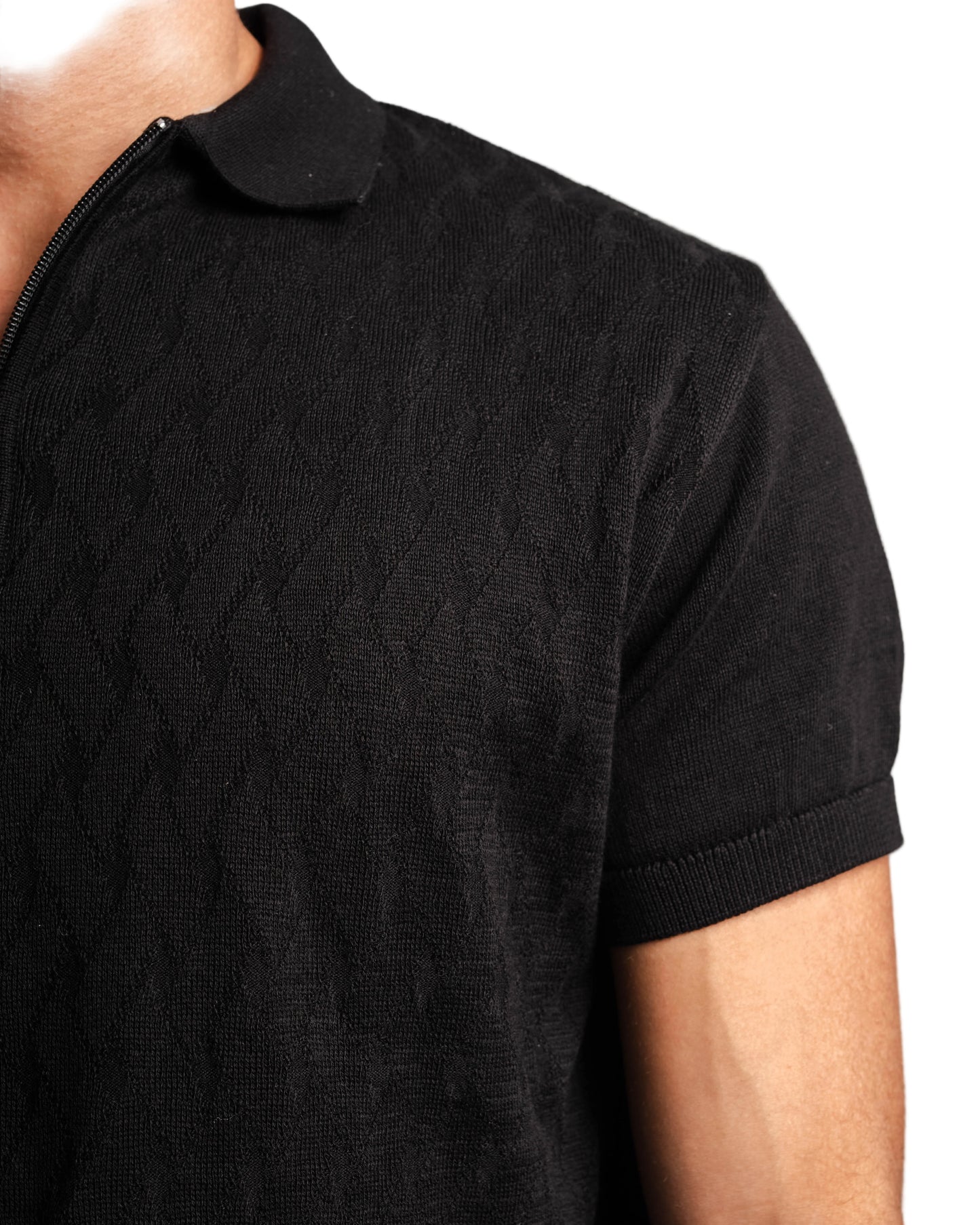 Knitted Quarter Zip Polo T-Shirt - Bundle of 3